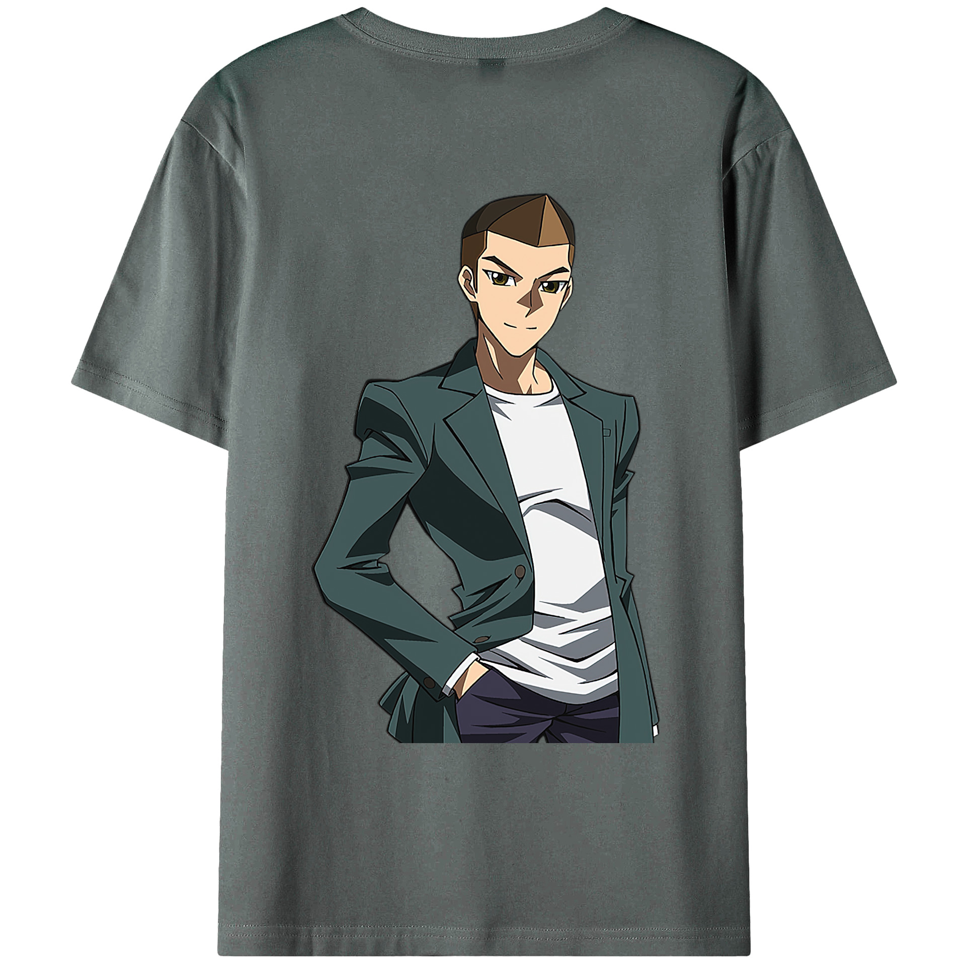 （画像用） 遊☆戯☆王 Yu-Gi-Oh! 綿100％ メンズ半袖Tシャツ（バックプリント） 通気性